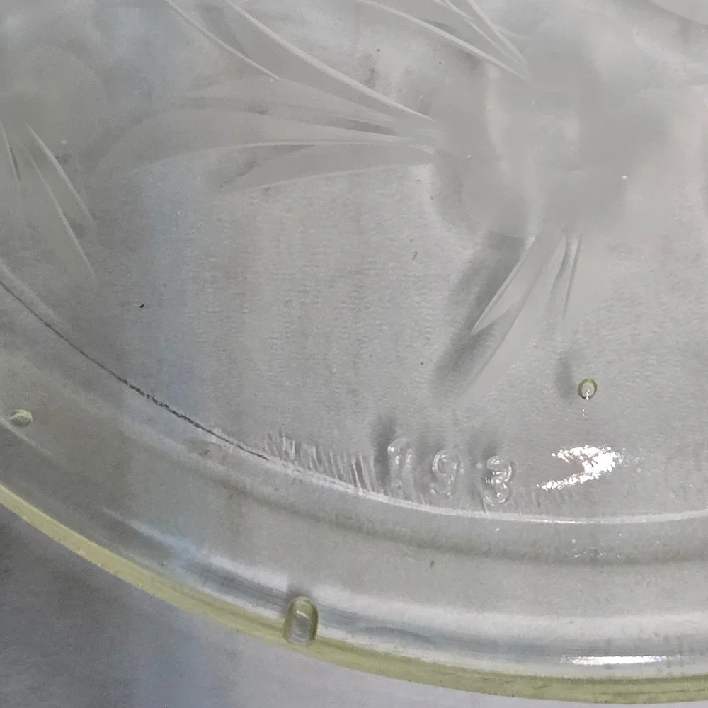 Vintage Pyrex 193 Clear Etched Floral Oval Glass Replacement Lid